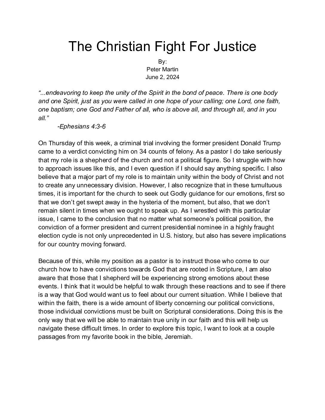 240602 Jeremiah And The Present Day