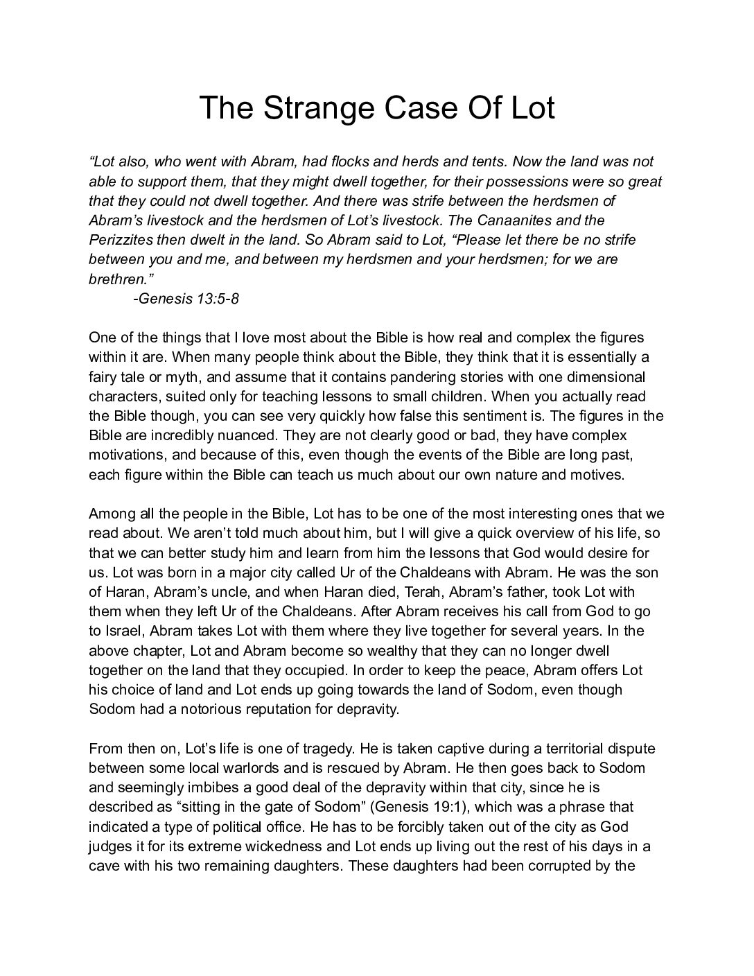 240623 The Strange Case Of Lot