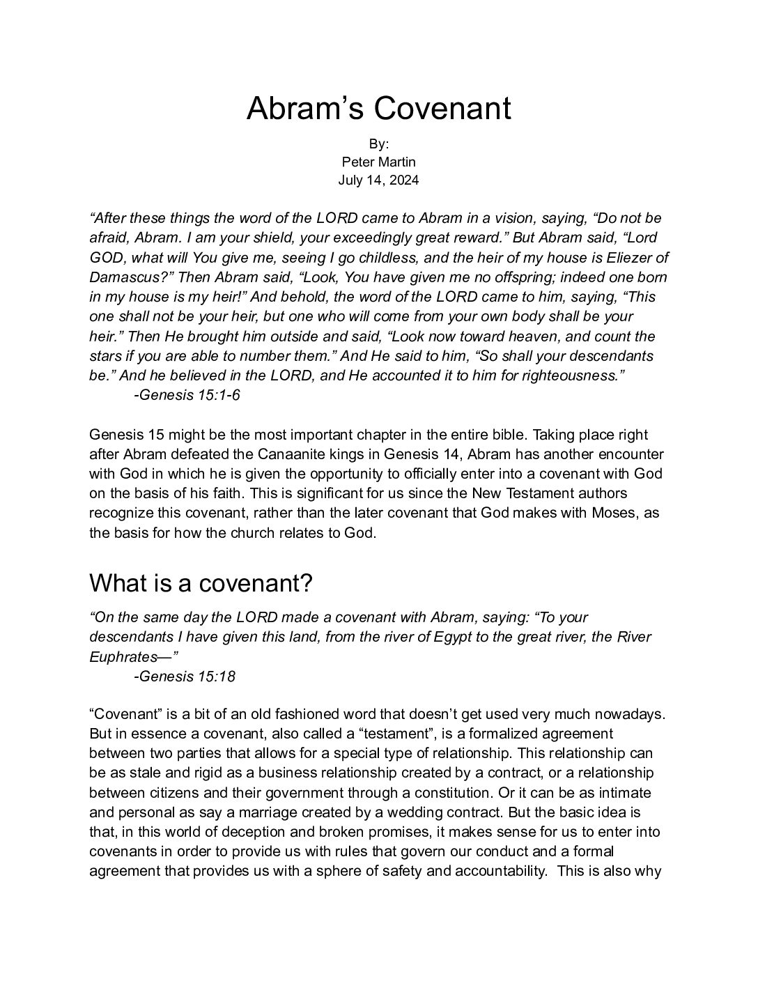 Abrams Covenant 1
