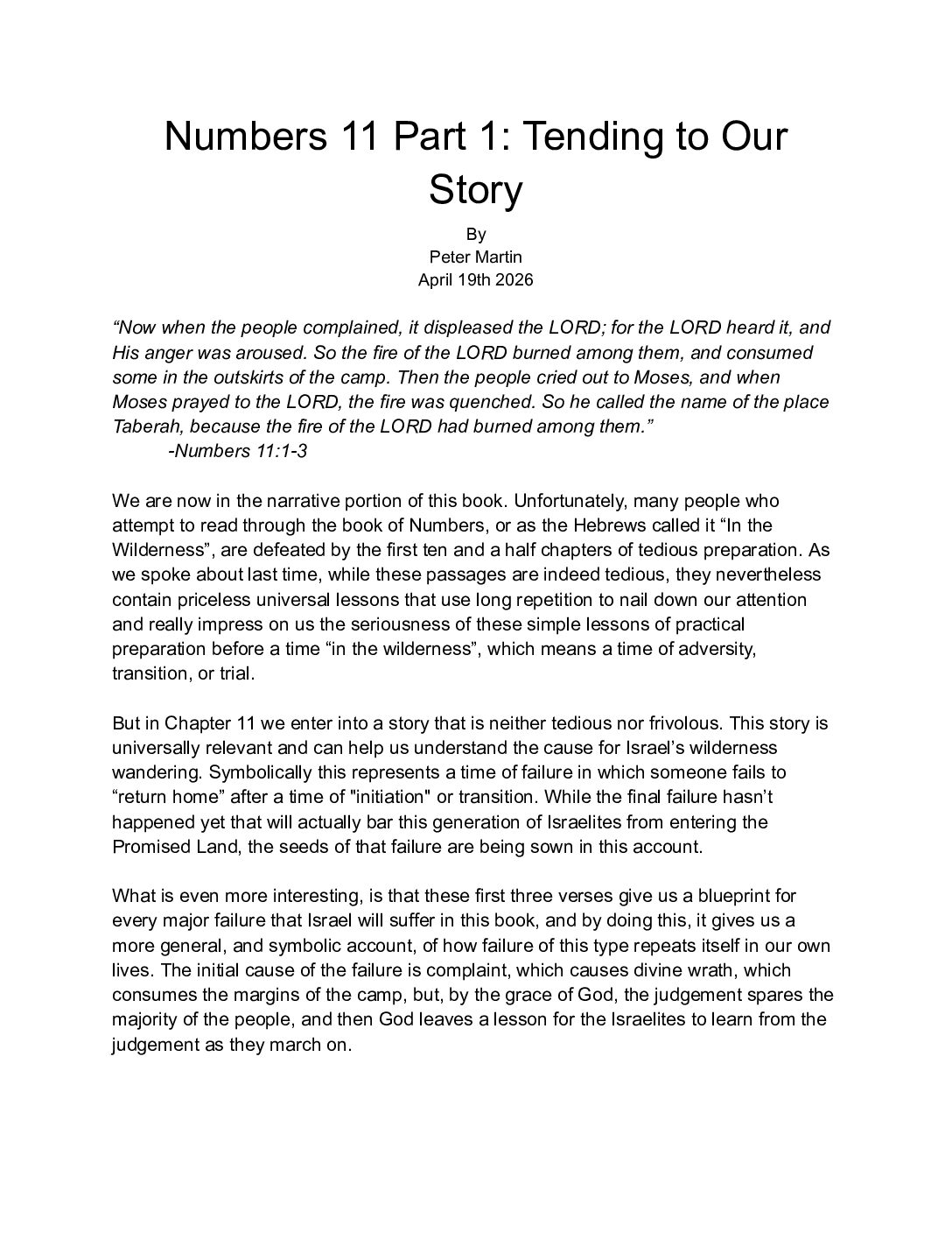 4 190Numbers 11 Tending To Our Story