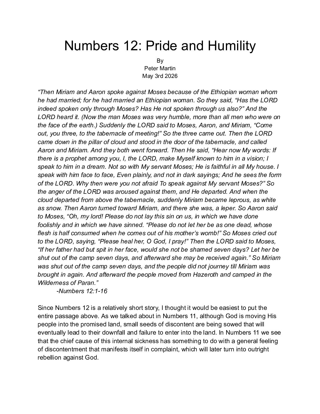 5 3 Numbers 12 Pride And Humility