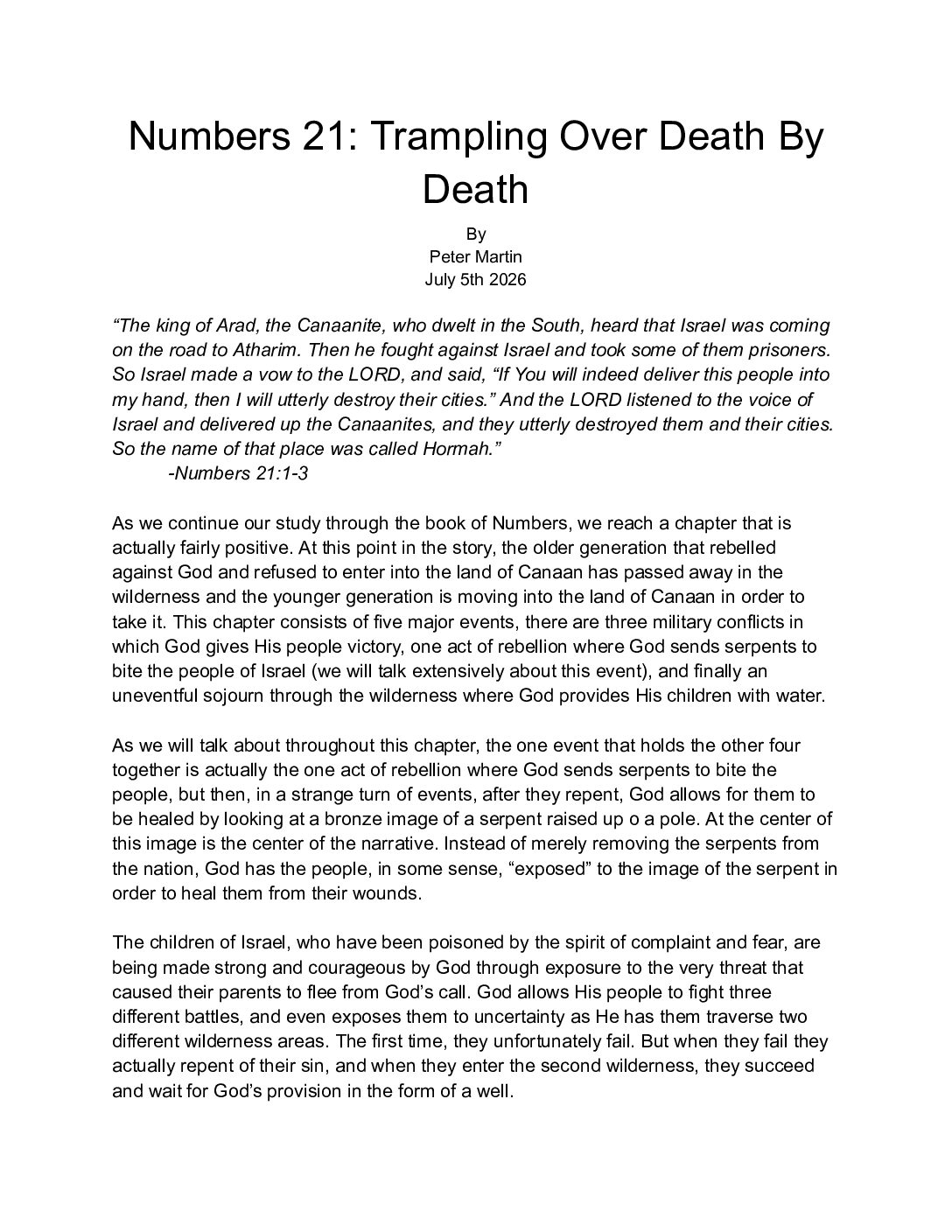 7 5 Numbers 21 Trampling Over Death By Death